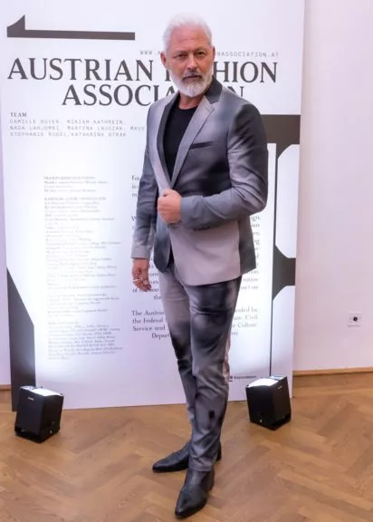 Best Ager Model Martino bei der Verleihung der Austrian Fashion Awards.