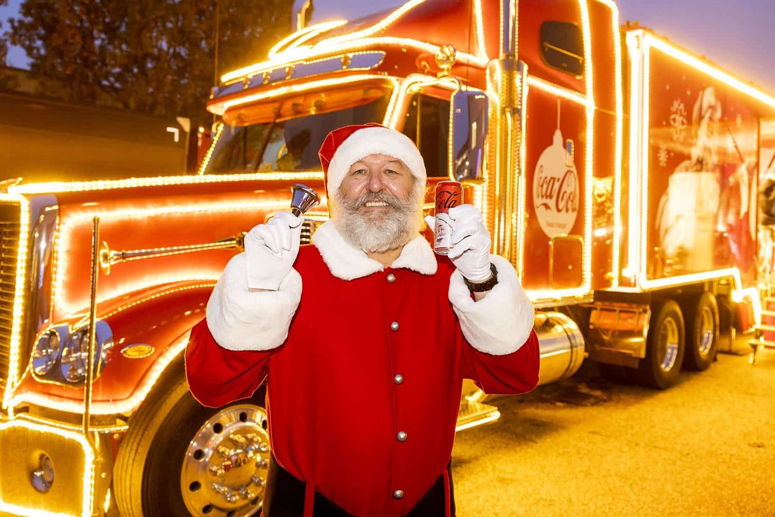 Coca-Cola Weihnachtstruck macht Halt in Wien.