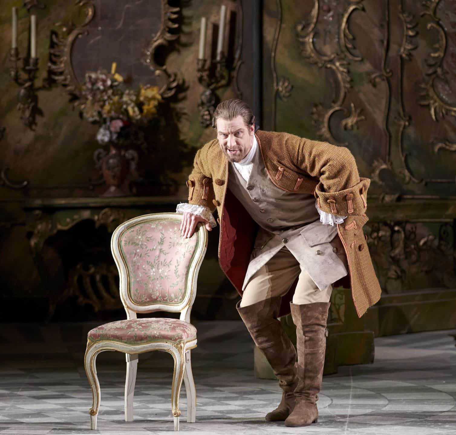 Günther Groissböck (Baron Ochs) in "Der Rosenkavalier" an der Wiener Staatsoper.