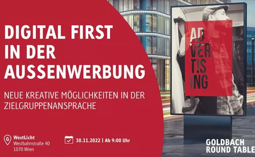 Fachveranstaltung "Digital First In der Aussenwerbung" von Goldbach Austria
