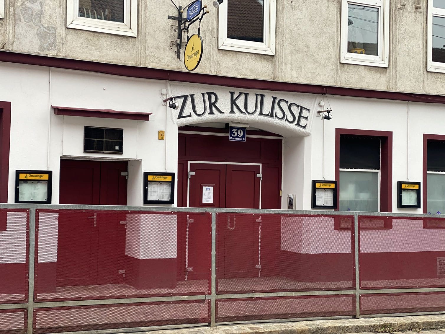 Eingang zur Kulisse Wien. in der Rosensteingasse 39, 1170 Wien.