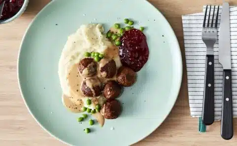 Ikea Fleischbällchen vegan mit Beilagen