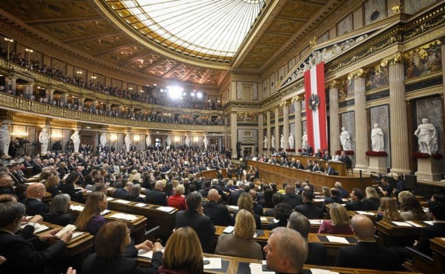 19. Bundesversammlung aus Anlass der Angelobung von Bundespräsident Alexander Van der Bellen.