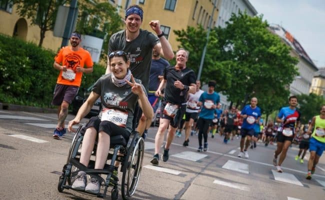 Teilnehmer am Wings for Life World Run in Wien