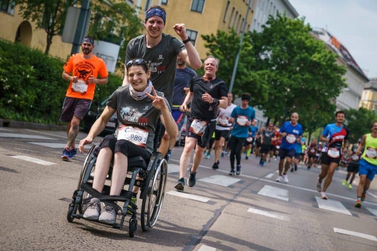 Teilnehmer am Wings for Life World Run in Wien