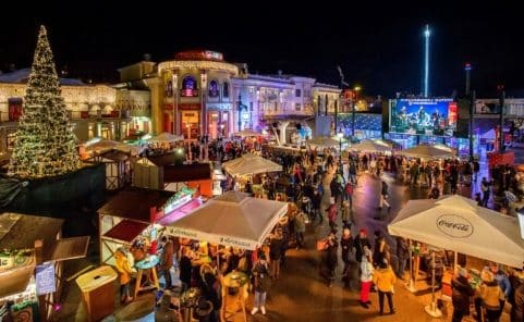 Der "Wintermarkt am Riesenradplatz" im Prater bietet in der kalten Jahreszeit ein aufregendes Unterhaltungsprogramm.