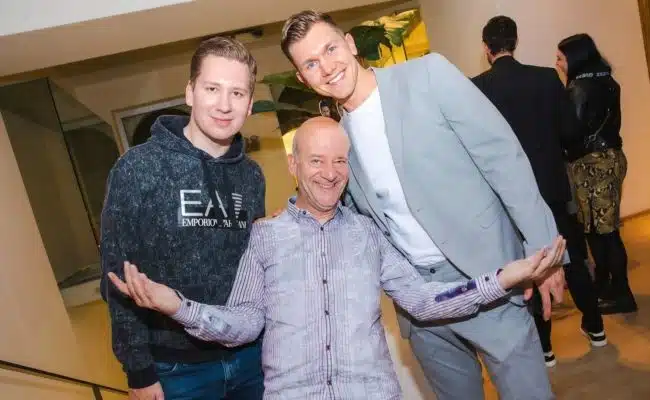 Clemens Trischer, Andy Lee Lang und Roman Schindler bei der "Style up your live" Botox Party in der Weiss & Lameraner Media Group.