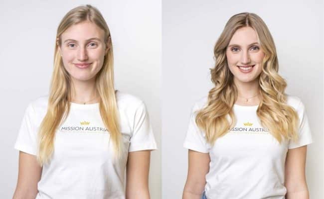 Patricia, 23, aus Niederösterreich/Matzen vor und nach dem Umstyling bei Star-Friseur Dieter Ferschinger.