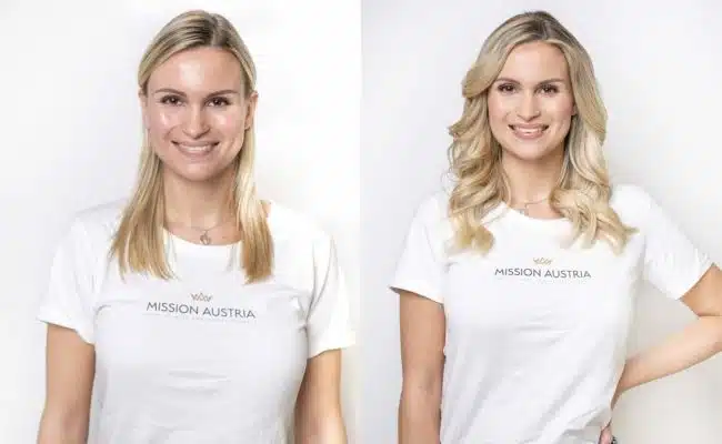 Sandra, 28, aus Wien vor und nach dem Umstyling bei Star-Friseur Dieter Ferschinger.