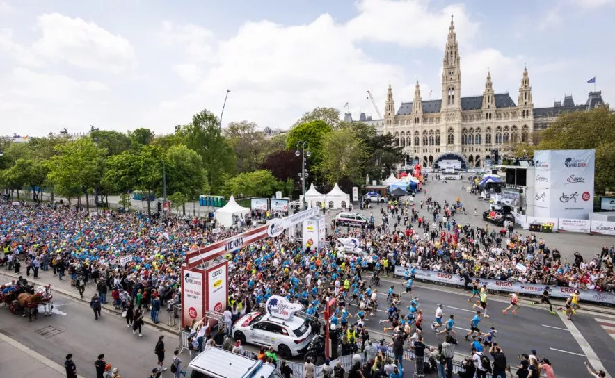 Start am Ring für den Wings for Life World Run in Wien am 5.Mai 2024.