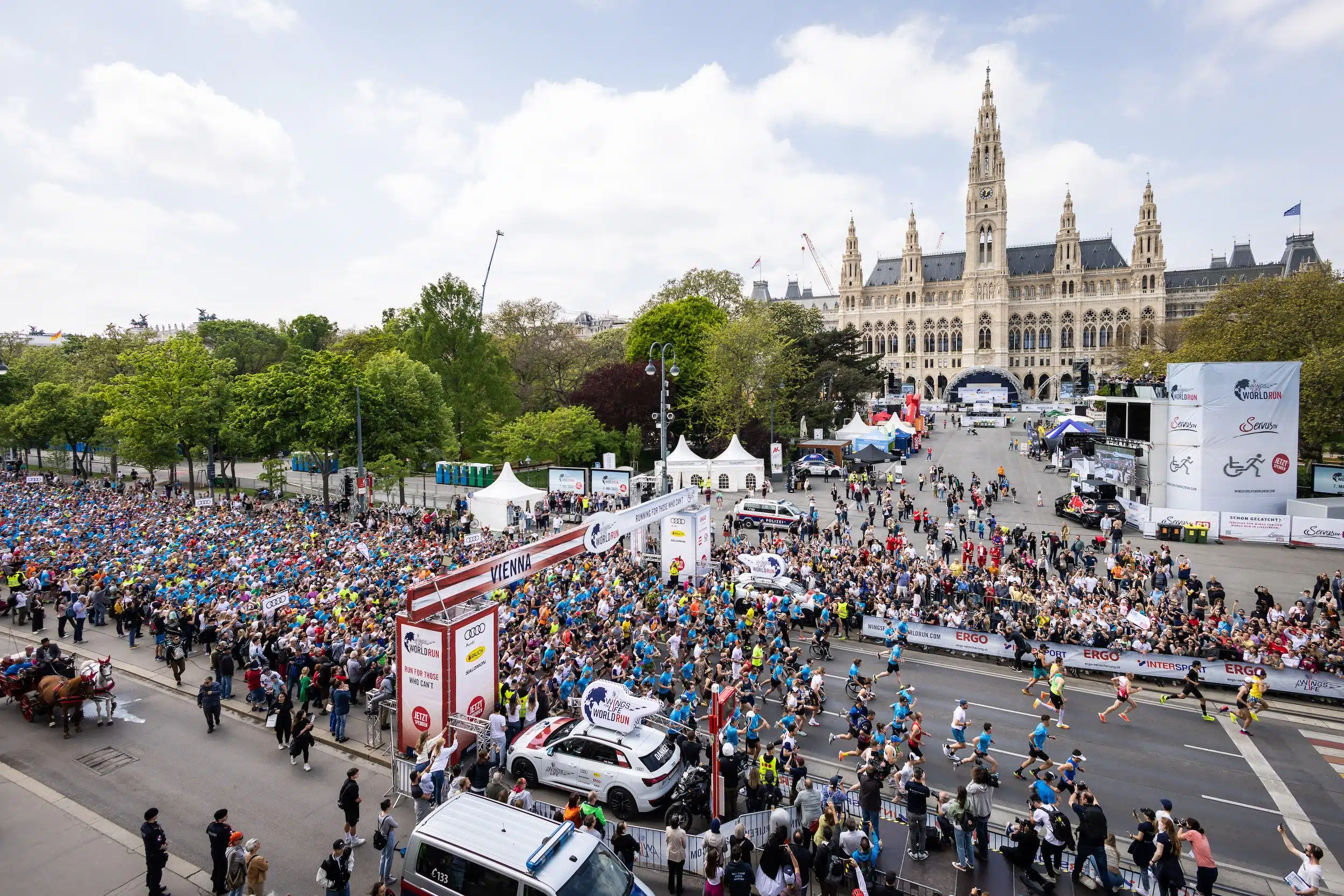 Start am Ring für den Wings for Life World Run in Wien am 5.Mai 2024.