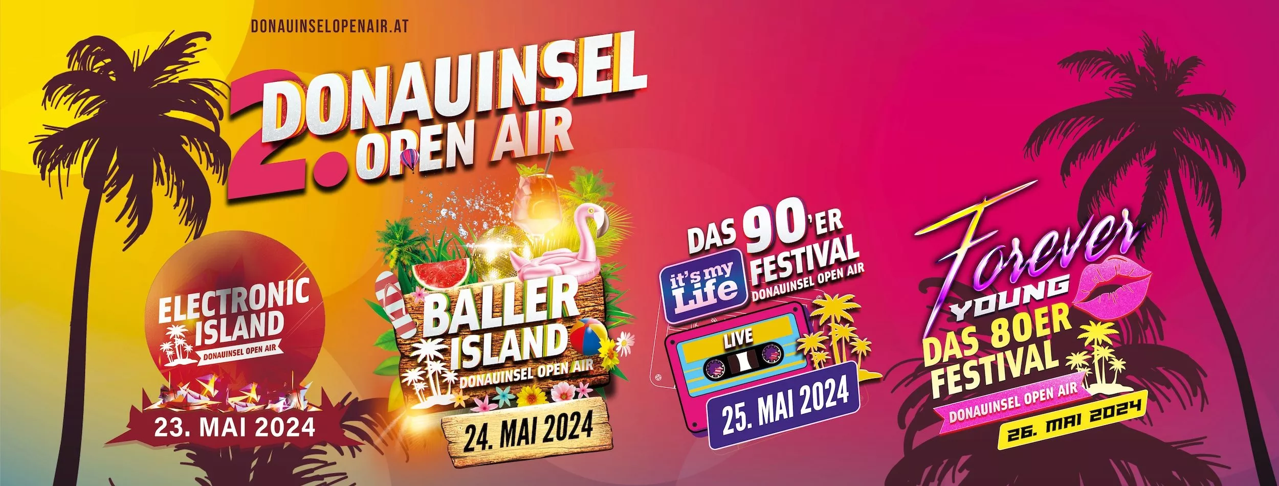 Von 23. Mai bis zum 26. Mai 2024 wird die Sportinsel zur Donauinsel Open Air Festival Bühne.