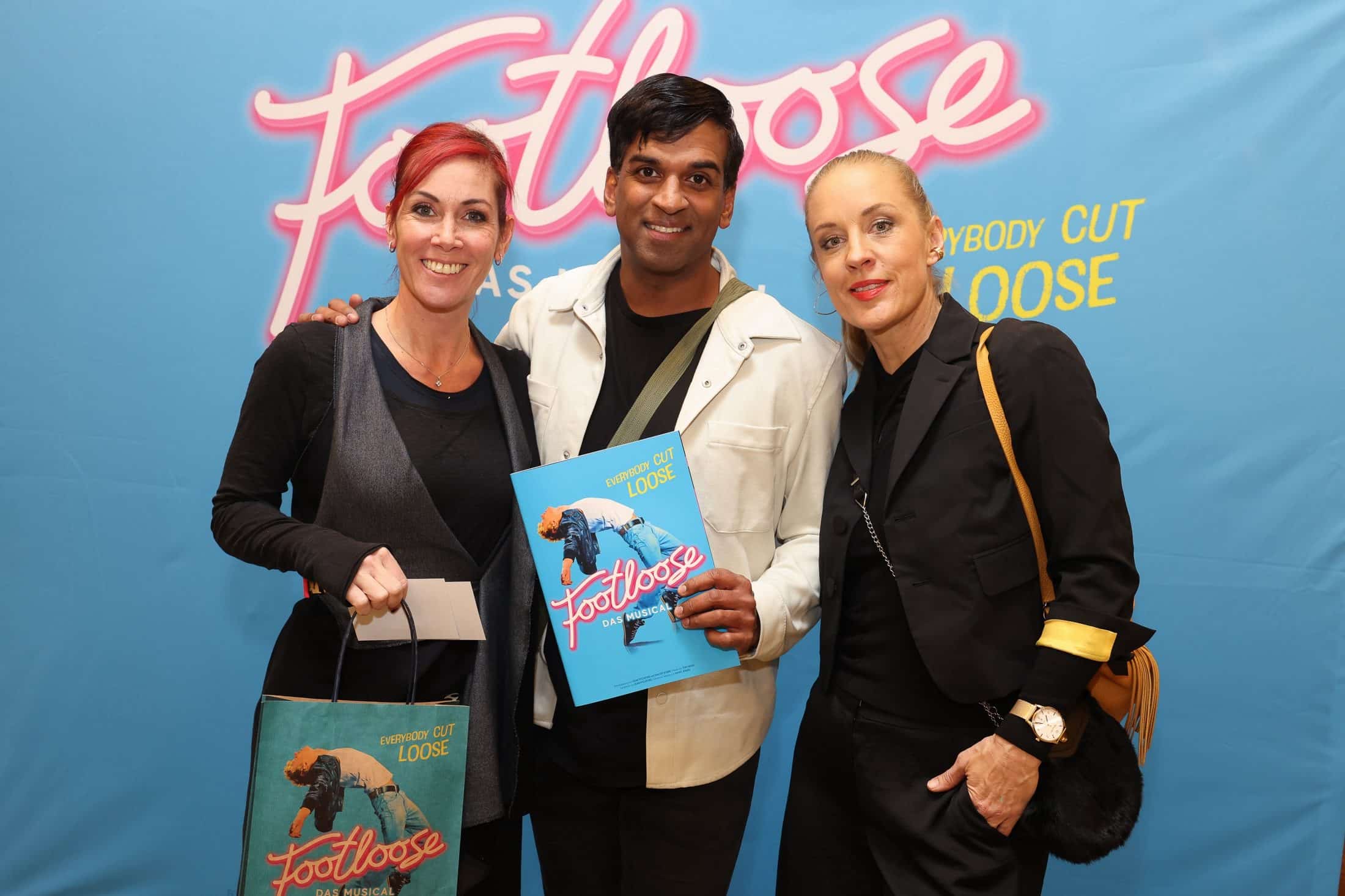 Adriana Zartl, Ramesh Nair und Lilian Klebow kamen zur Footloose Premiere in die Wiener Stadthalle.