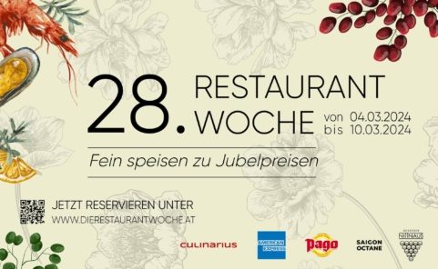 Vom 4. März bis 10.März 2024 findet die 28.Restaurantwoche in Österreich, Wien statt.