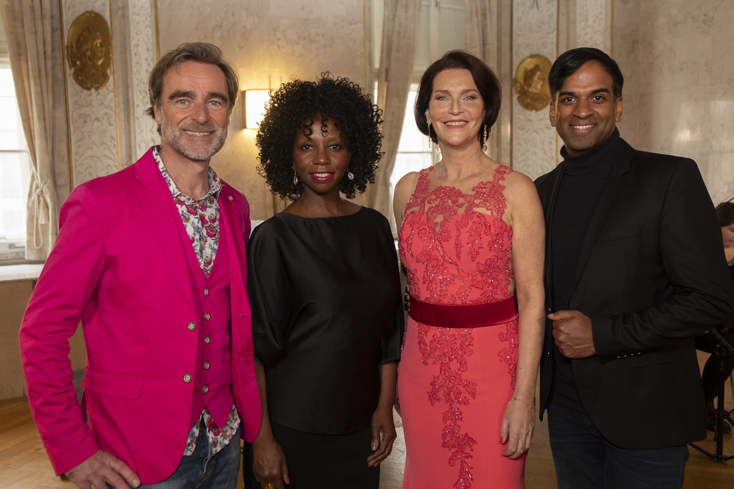 Andie Gabauer, Rachelle Jeanty, Maya Hakvoort, Ramesh Nair beim Probentermin zum Konzert honoring Barbra Streisand.