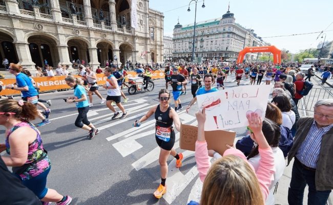 Stimmungsmacher beim Vienna City Marathon.