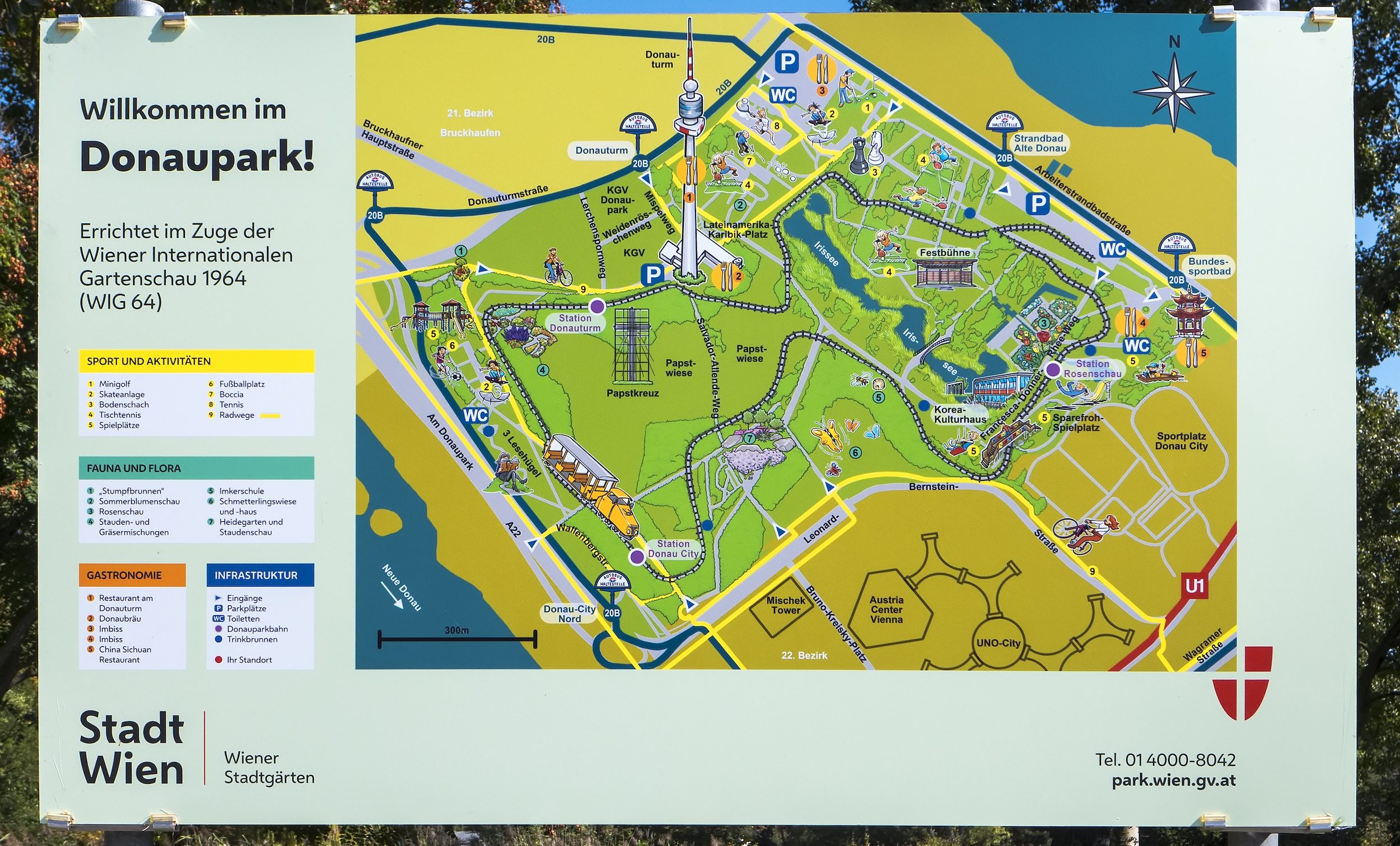 Der Donaupark wurde im Zuge der Wiener Internationalen Gartenschau 1964 errichtet.