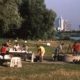 Ein früher Grillplatz auf der Donauinsel aufgenommen im Jahr 2005.