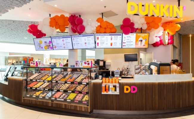 Dunkin’ Donuts Wien Mitte Filiale befindet sich im Mall auf Ebene 1.