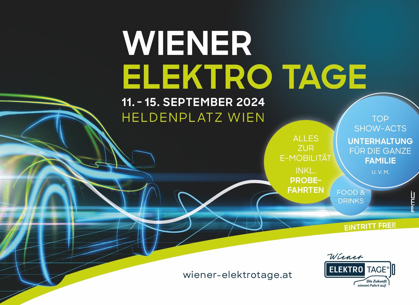Wiener Elektro Tage 2024 von 11. bis 15. September am Heldenplatz.