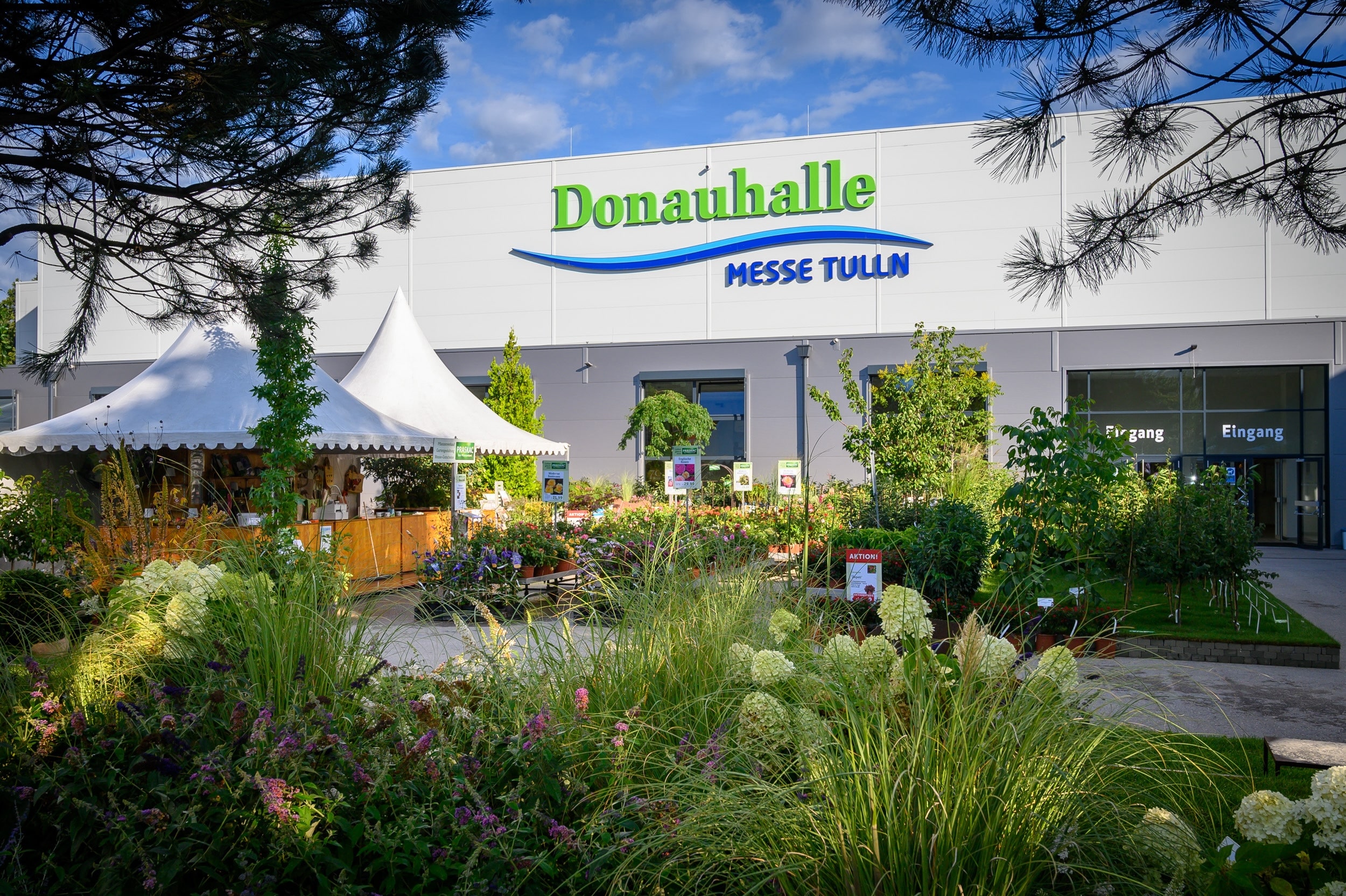Die Gartenbaumesse Tulln findet in der Donauhalle Messe Tulln statt.