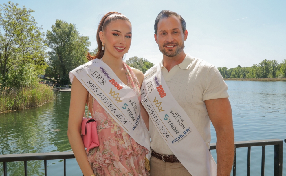 Lucia Šišić und Christopher Dengg bei der Strandcafé-Eröffnung 2025