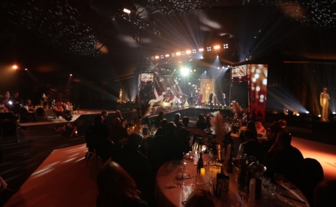 „Gams“-Trophäen im Rahmen der „KURIER BRANCHEN ROMY“ 2025.