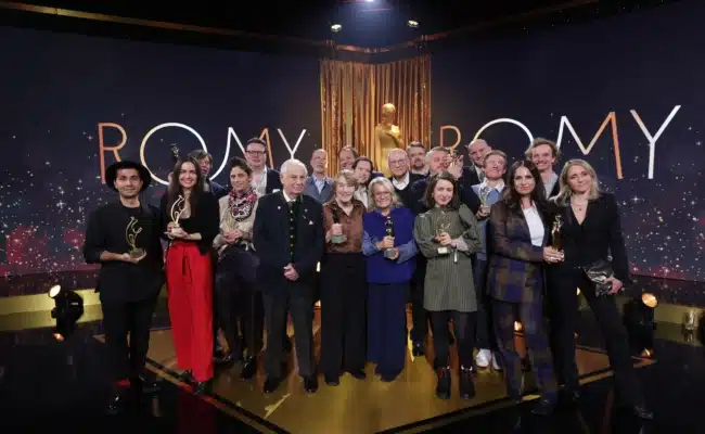 „Gams“-Trophäen im Rahmen der „KURIER BRANCHEN ROMY“ 2025.