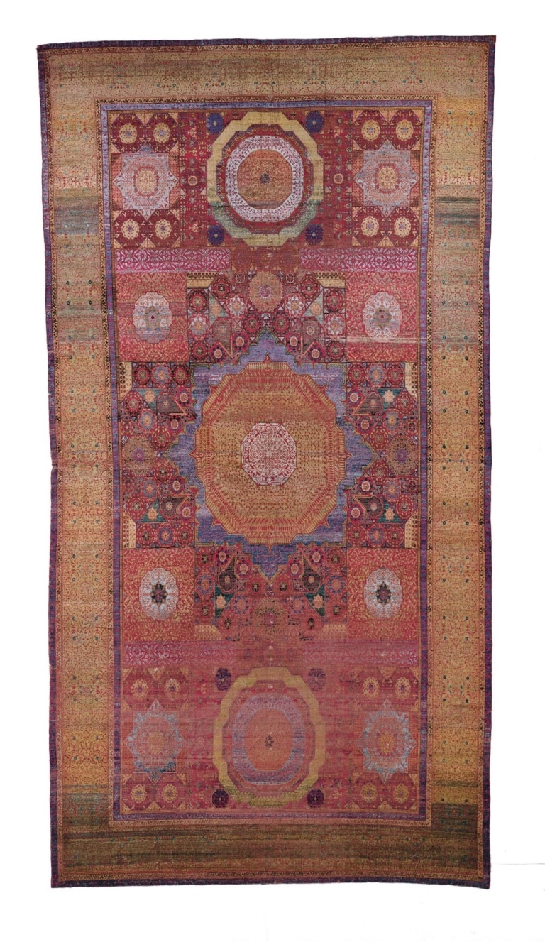 Seidener Mamluken-Teppich aus der neu präsentierten MAK Schausammlung Textilien und Teppiche 2026