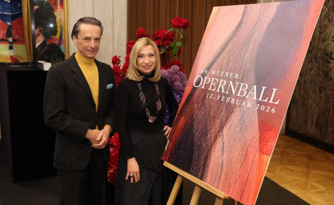 Opernball Pressekonferenz 2026 - Christian Rainer, Susanne Athanasiadis