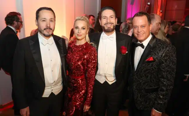 Juristenball 2026 – Scheuwimmer, Schneider, Unterreiner, Glanz | © Katharina Schiffl Alexander T. Scheuwimmer, Silvia Schneider, Clemens Unterreiner und Gregor Glanz