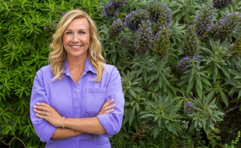 Andrea Kiewel, Moderatorin des ZDF-Fernsehgarten anlässlich 40-Jahre-Jubiläum der Sendung