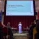 Vizebürgermeisterin und Integrationsstadträtin Bettina Emmerling bei ihrer Eröffnungsrede - Fachtagung Wien gegen Rassismus, Rathaus Festsaal, 23.03.2026