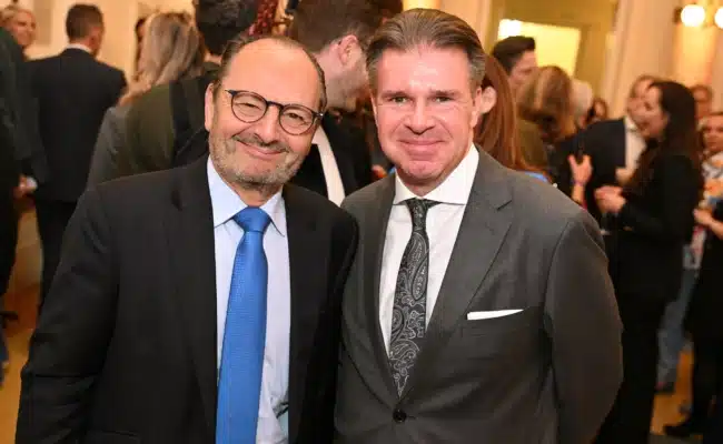 Ernst und Grünberger beim ORF-III-Jubiläum Burkhart W. R. Ernst und Gerald Grünberger beim ORF-III-Festakt