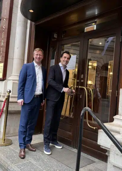 Martin Winkler, CEO Verkehrsbuero (links), Kay Fröhlich, GF Palais Events