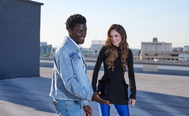 Ibo und Coco Rocha über den Dächern von Los Angeles beim Sedcard-Shooting zu Germany's Next Topmodel - by Heidi Klum - Staffel: 21; Folge: 14