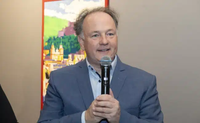 Wolfgang Pelz bei der Eröffnung der Salzburg International Fine Art Fair 2026