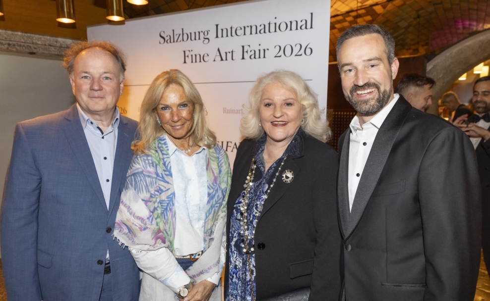 Wolfgang Pelz, Mucki Degn, Marika Lichter und Stefan Schnöll bei der Eröffnung der SIFAF 2026