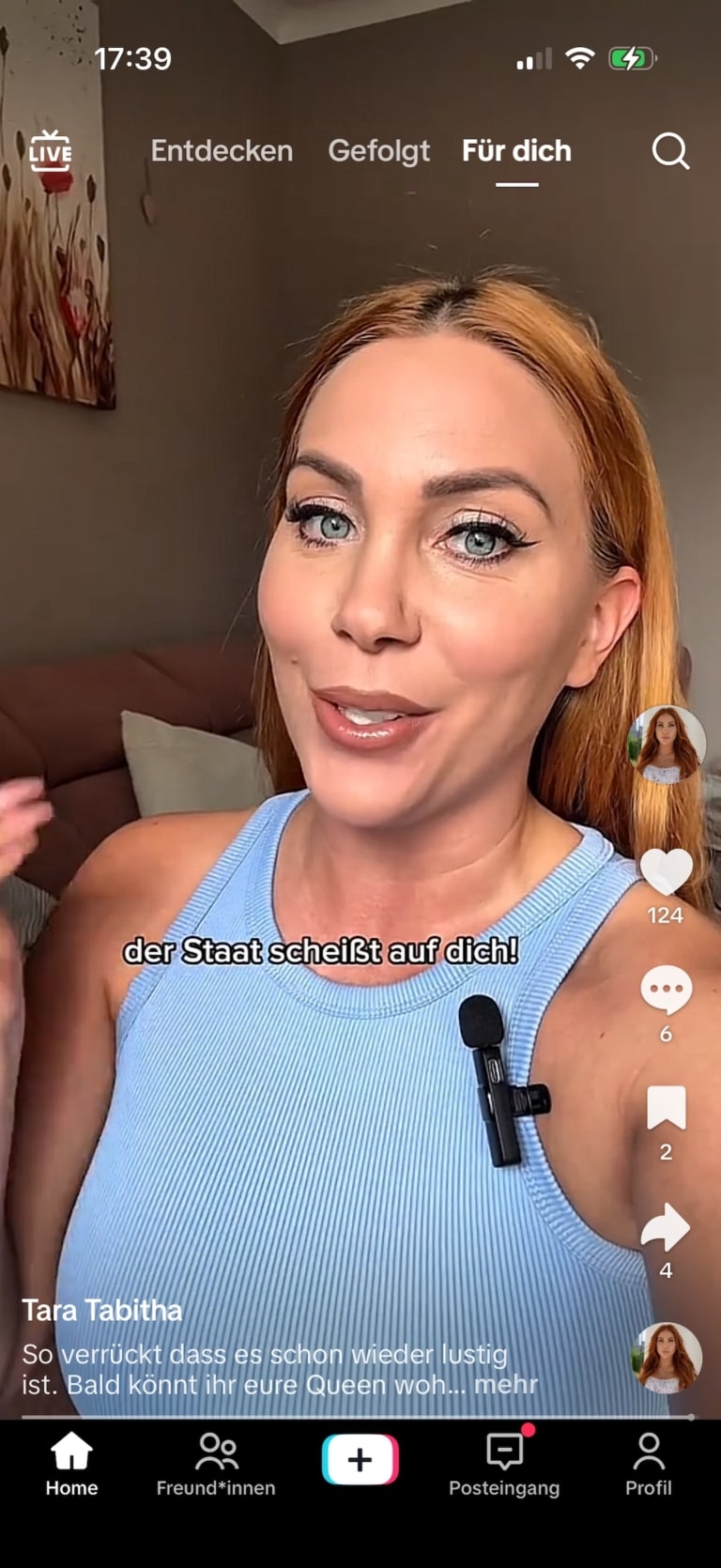 Tara Tabitha äußert in TikTok-Video deutliche Kritik am Staat