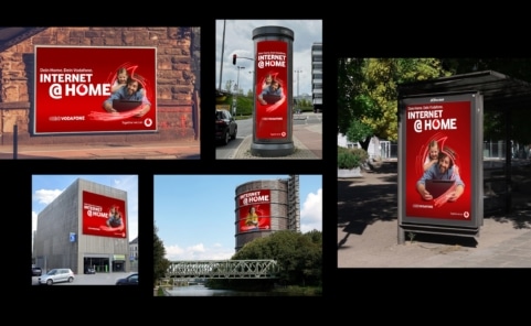Vodafone Breitband Kampagne Deutschland zeigt Vater und Kind beim Streaming zuhause