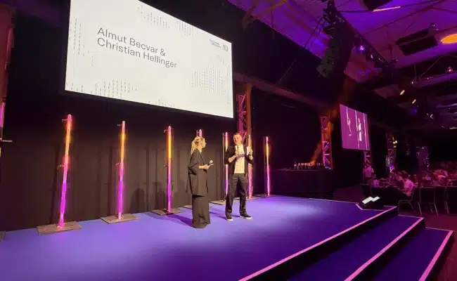 Almut Becvar und Christian Hellinger bei der Eröffnung der CCA Venus Awards 2026 in Wien