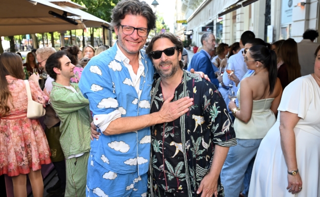 Benedikt von Loebell und David Schober bei der „Daytime Society“.