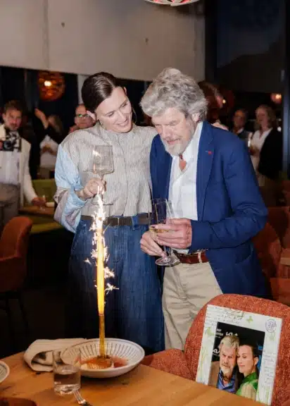 Reinhold und Diane Messner bei einer Überraschung zum Hochzeitstag während des CALL Film Festivals in Bad Hofgastein