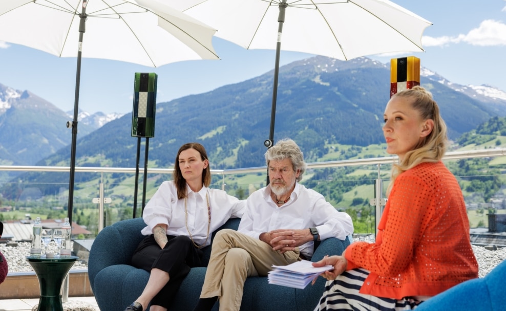 Reinhold und Diane Messner bei einem Gespräch während des CALL Film Festivals in Bad Hofgastein.