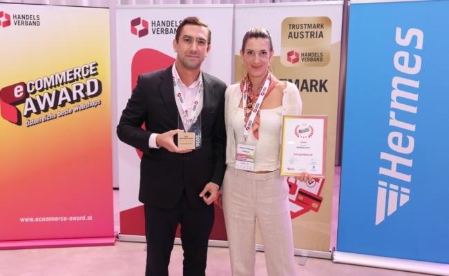Vertreter von GymBeam bei der Verleihung des eCommerce Awards 2026 in Wien