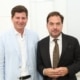 Rainer Nowak und Maximilian Dasch nach der Wahl des neuen VÖZ-Präsidenten bei der Generalversammlung des Verbands Österreichischer Zeitungen in Wien.