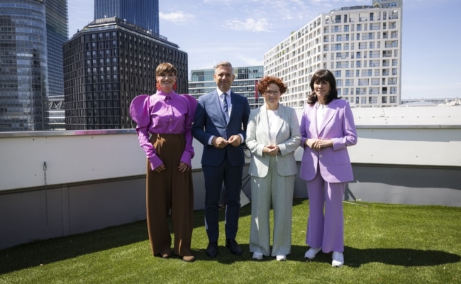 Tourismusgipfel 2026 in Wien mit Astrid Steharnig-Staudinger, Wolfgang Hattmannsdorfer, Elisabeth Zehetner und Martha Schultz