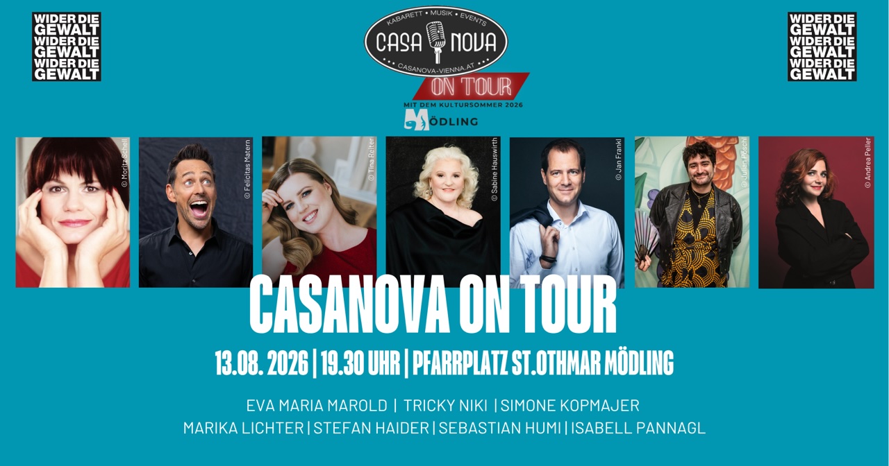 Casanova on Tour 2026 mit Marika Lichter und weiteren Künstlern in Mödling