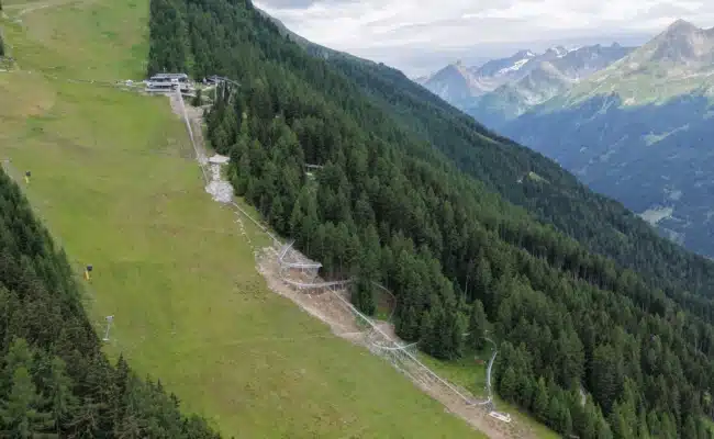 Die Strecke des Elfercoasters führt über den Elfer bei Neustift im Stubaital.
