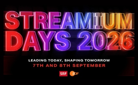 Ankündigungsgrafik der Streamium Days 2026 von ZDF und SRF mit Veranstaltungsdatum am 7. und 8. September.
